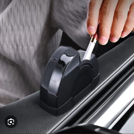 Car Ashtray with Easy Disposal Windproof Metal Inner Liner Steel Square Design Customizable Door Device Patent Product