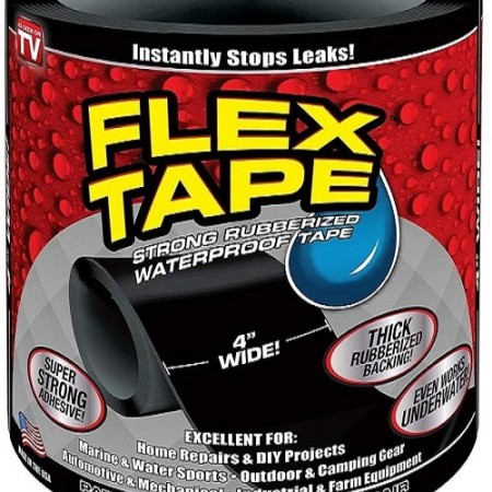 Flex Tape Strong Rubberized Waterproof Tape Pipe Repair Strong Waterproof Glue-5M( BLACK)